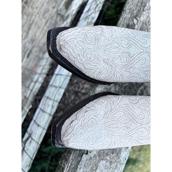 Ariat Women's Sterling Western Boots - Crackled White size 5.5 - Picture 5 of 8